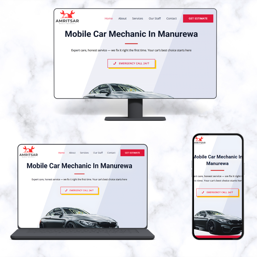 Mechanic website screen shots