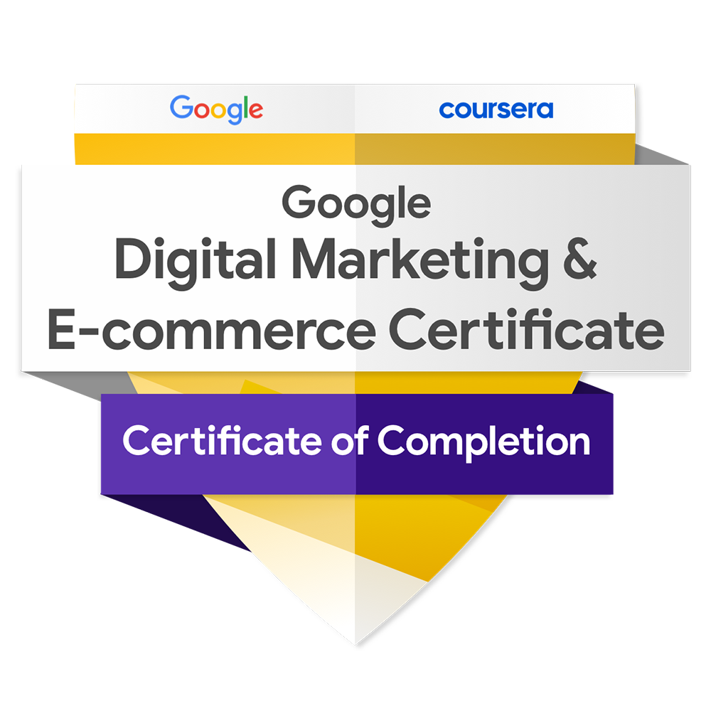 Google Digital Marketing and Ecommerce Certificate badge